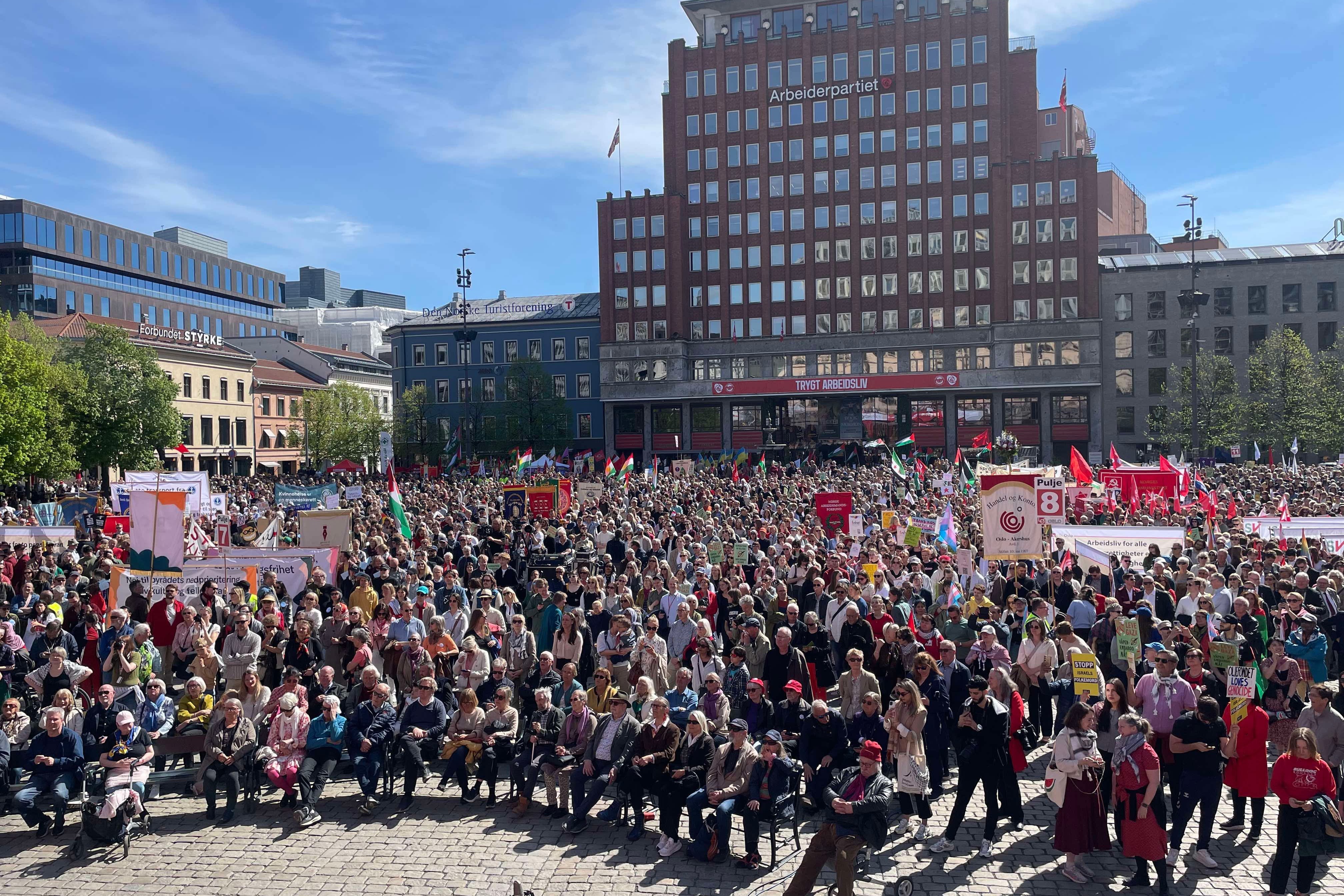 Mange fremøtte i 1. mai i Oslo 2025