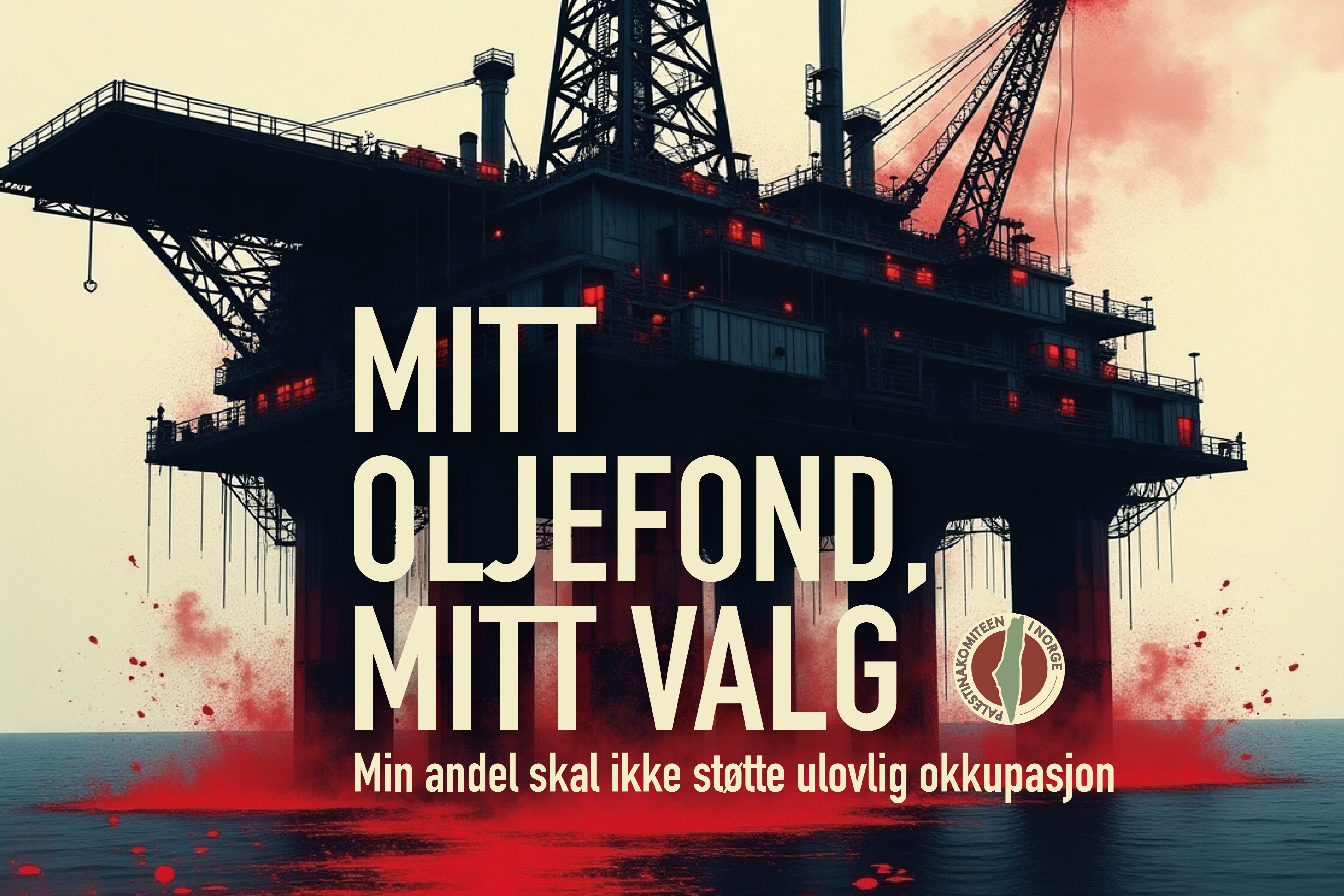 Oljeplattform der blood renner i sjøen