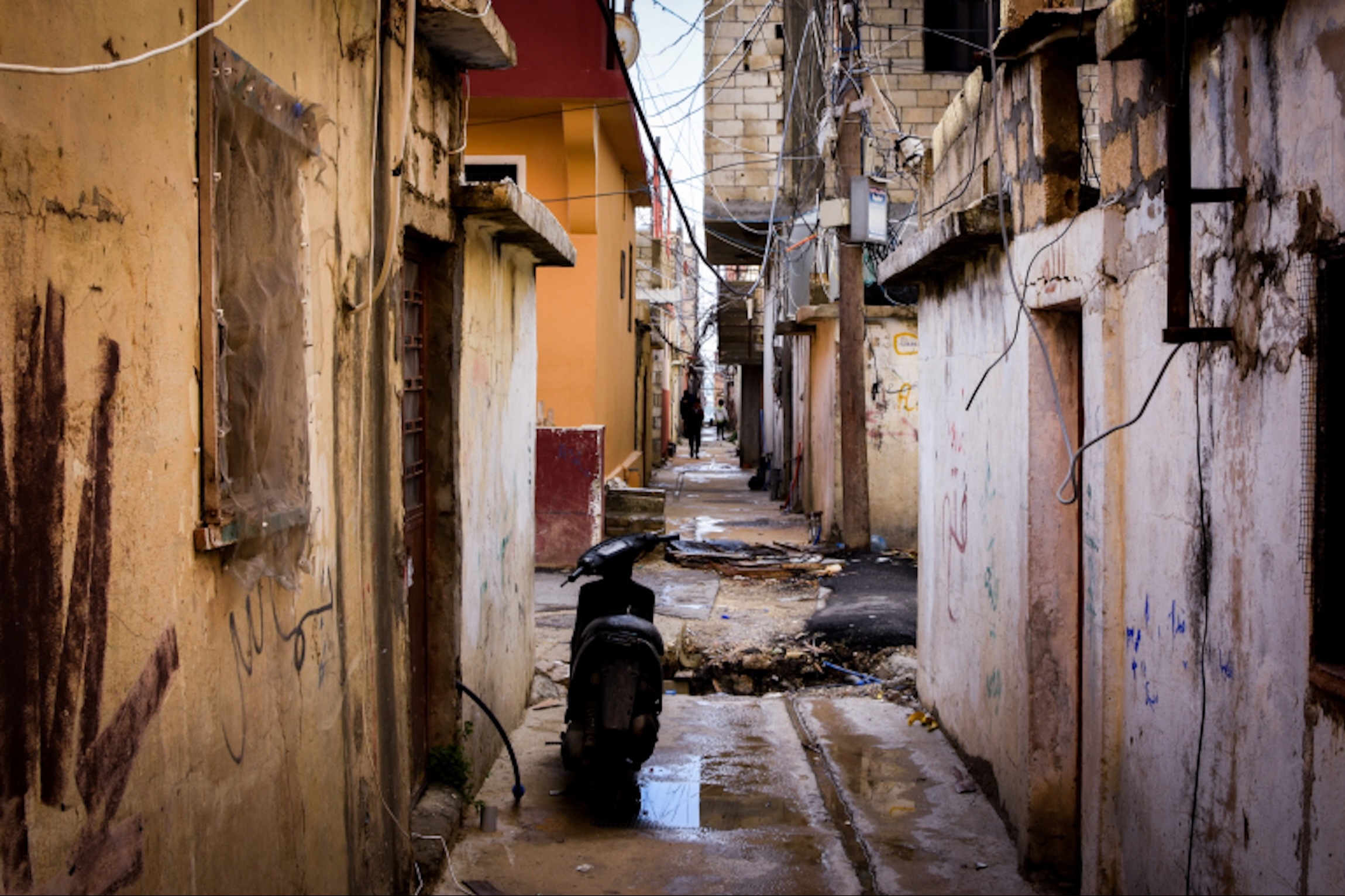 En gate i flyktningleiren Rashedieh i Sør-Libanon.